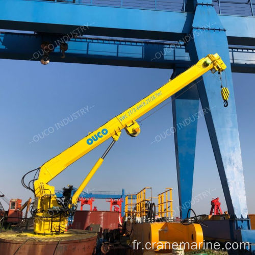 OUCO CUSTOM 0.2T20M TELOPIC BOOM Marine Crane Construction robuste